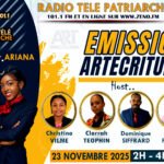 Radio Télé Patriarche reçoit ce dimanche 23 novembre 2025 ARIANA la jeune influenceuse Haïtienne très populaire sur les réseaux sociaux à l’émission Artecriture à partir de 2h00 PM Branchez-vous sur le 101.1 Fm et en direct sur Facebook, YouTube et TikTok