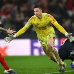 Champions league : ce 28 janvier 2026, le gardien de but de Benfica, Anatoliy Trubin ukrainen en marquant face au Réal Madrid